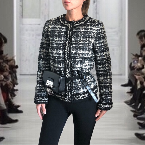 Giambattista Valli boucle tweed-print down jacket - Picture 2 of 10